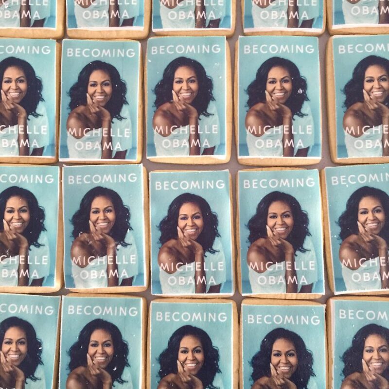 Becoming Michelle Obama / Penguin - Product Launch Custom Printing on Biscuits