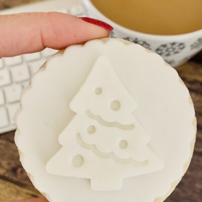 Branded white Christmas biscuit gift box - Christmas Biscuits from Enchanting Bakes