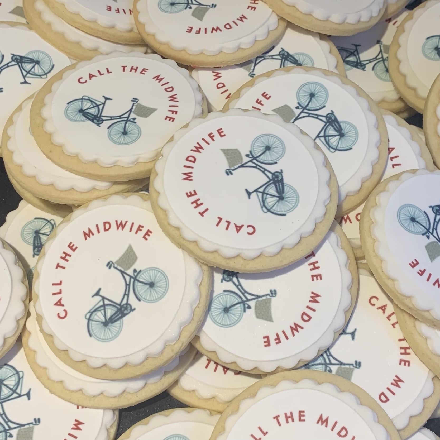 call the midwife custom biscuits for anniversary event