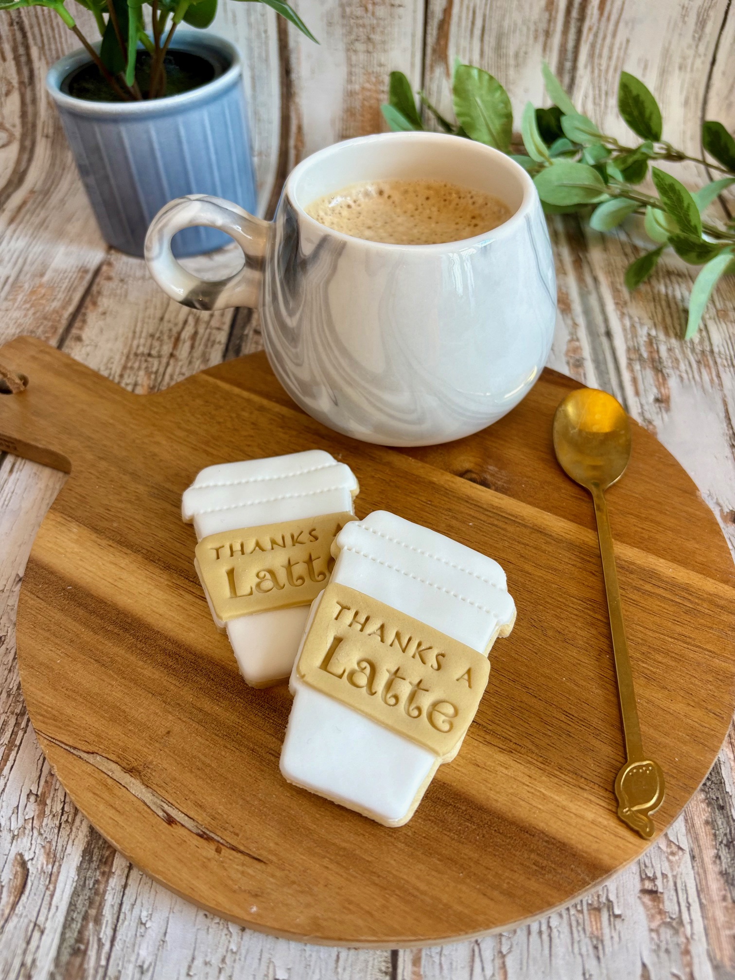 custom coffee biscuits