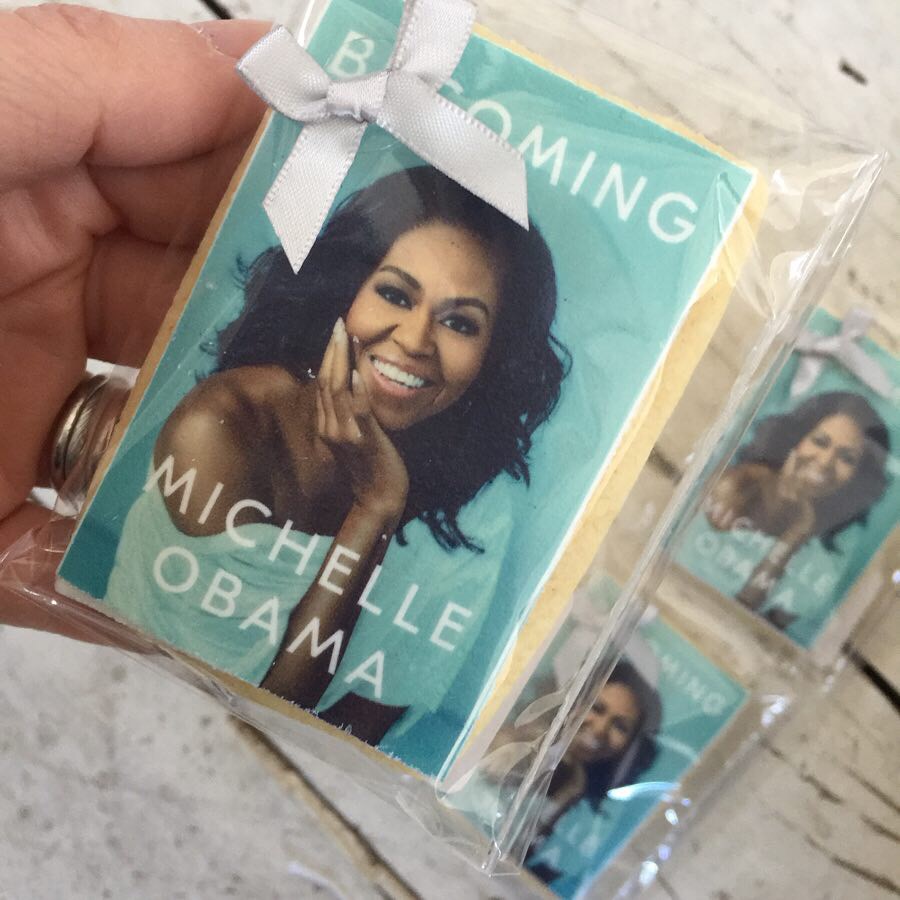 Becoming Michelle Obama / Penguin - Product Launch Custom Printing on Biscuits