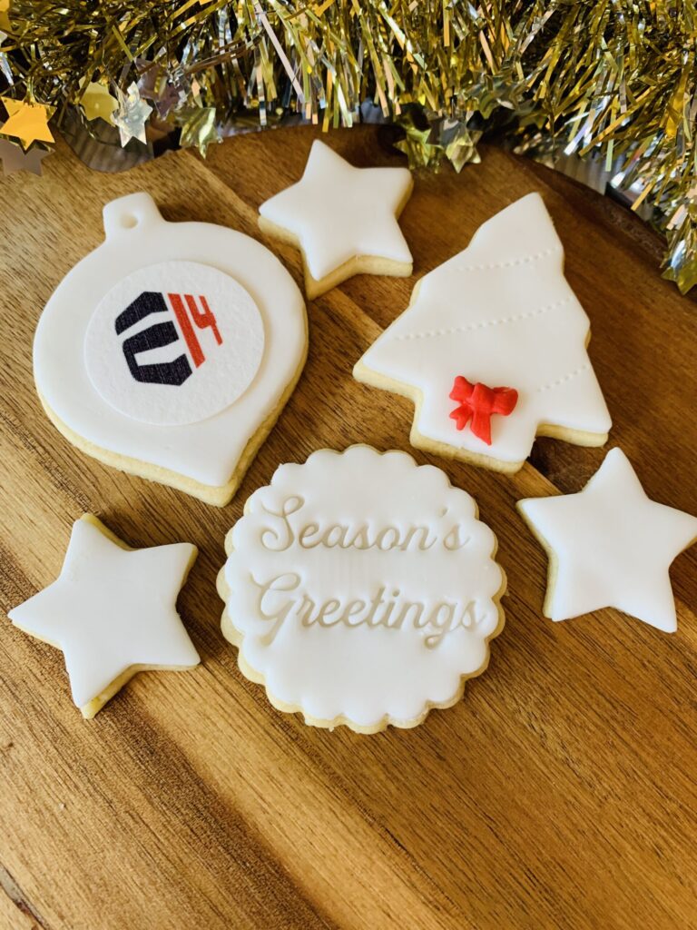 christmas biscuit gift boxes from a small business