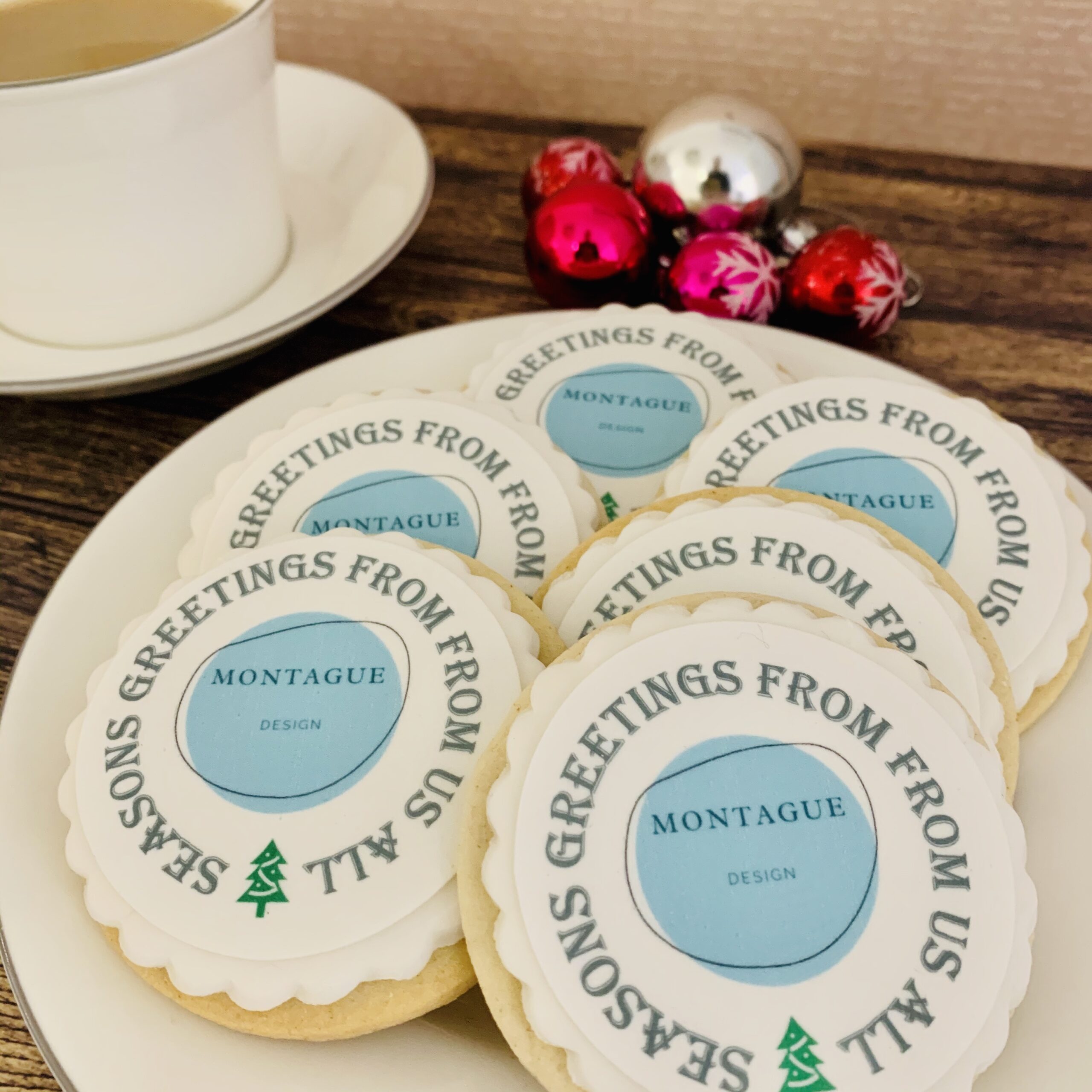 edibly printed logo christmas biscuit gift box