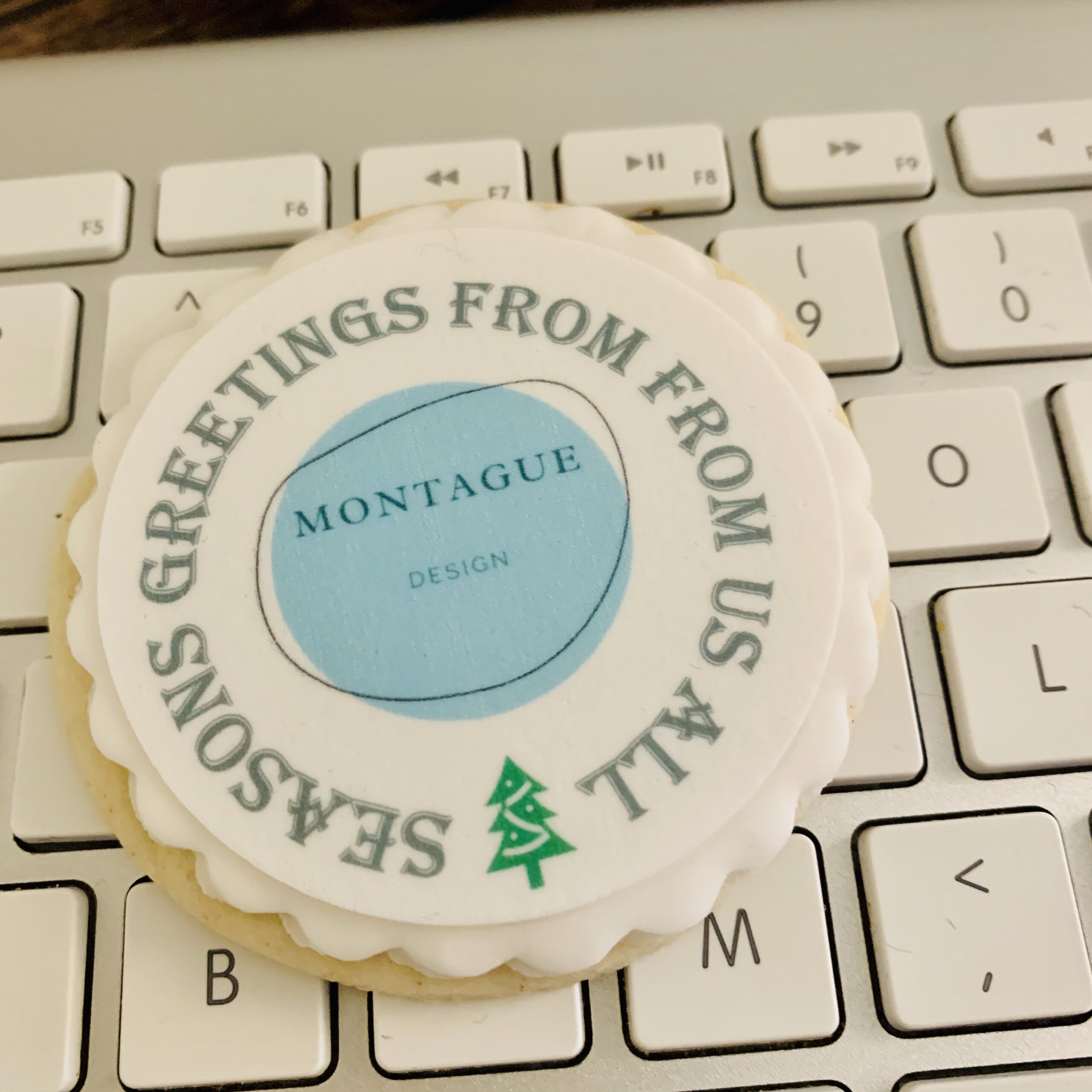 edibly printed logo christmas biscuit gift box