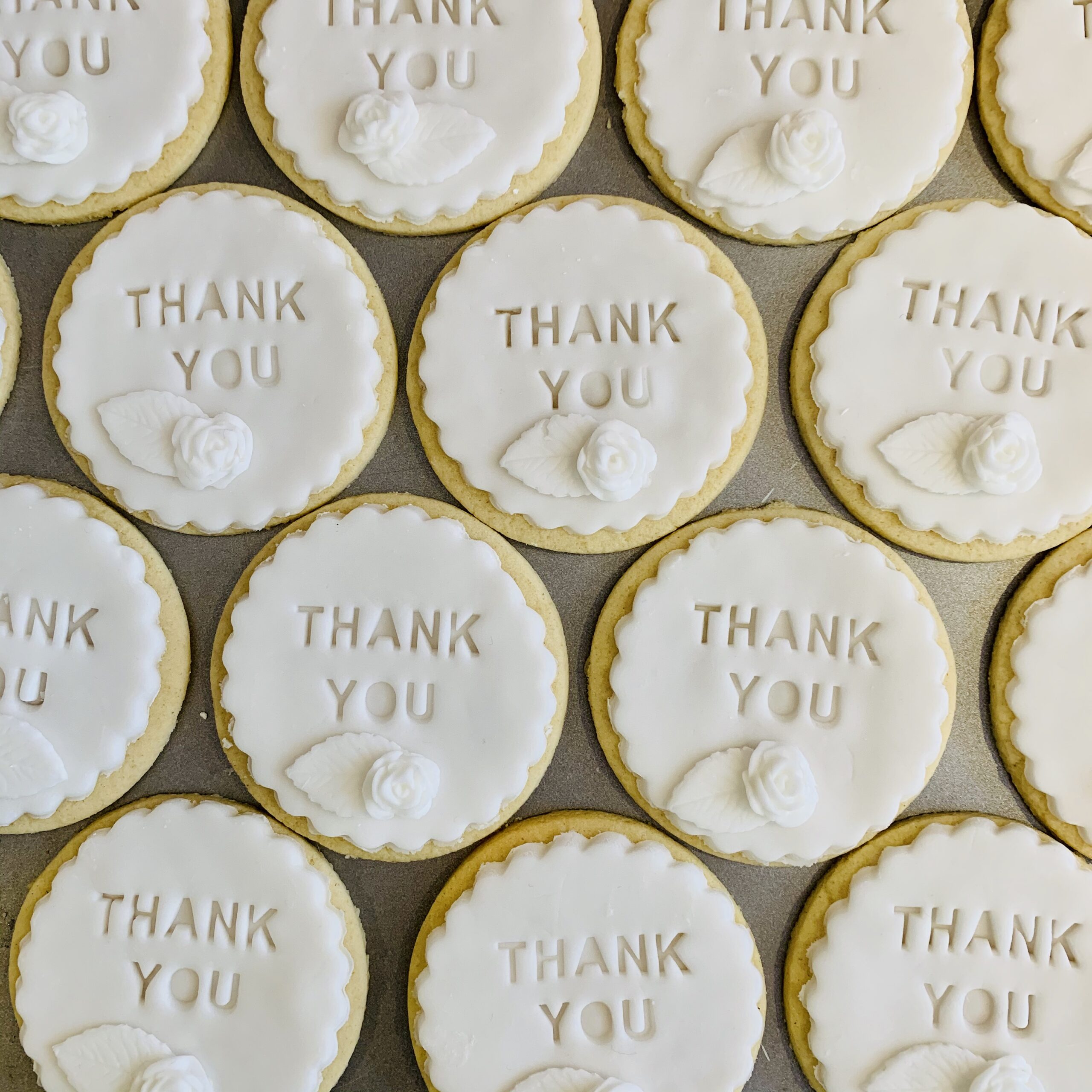 handmade thank you biscuits