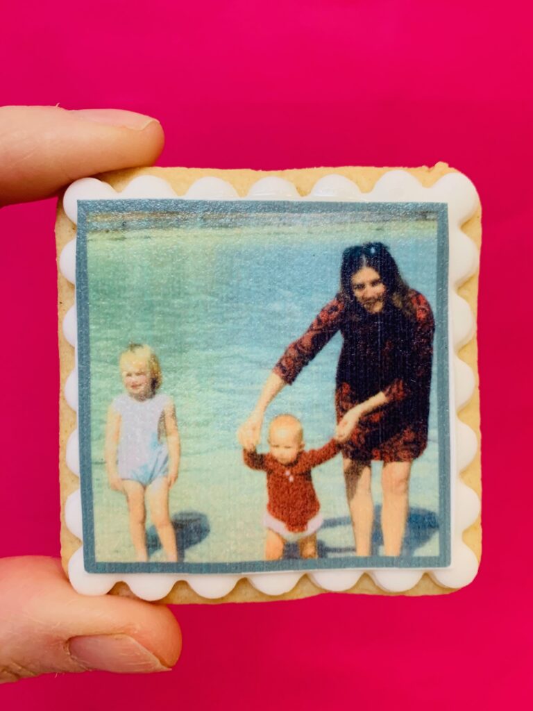 vintage photos into biscuits