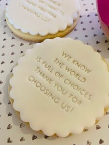 custom customer thank you biscuit