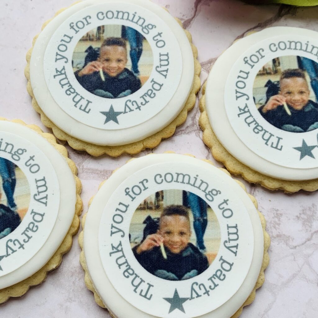 edible photo party biscuits