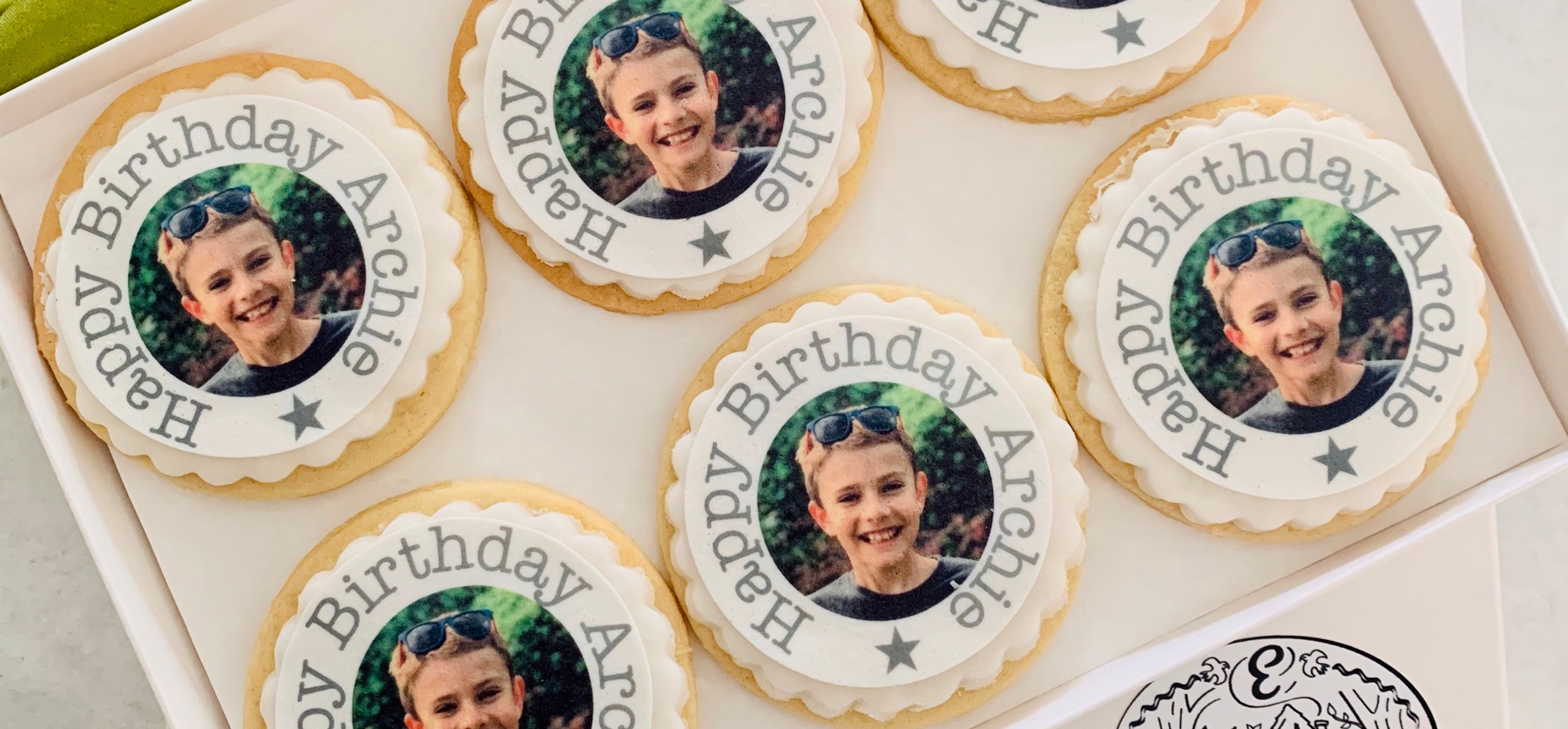 happy birthday photo biscuits