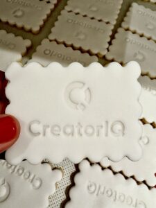 stamped logo biscuits