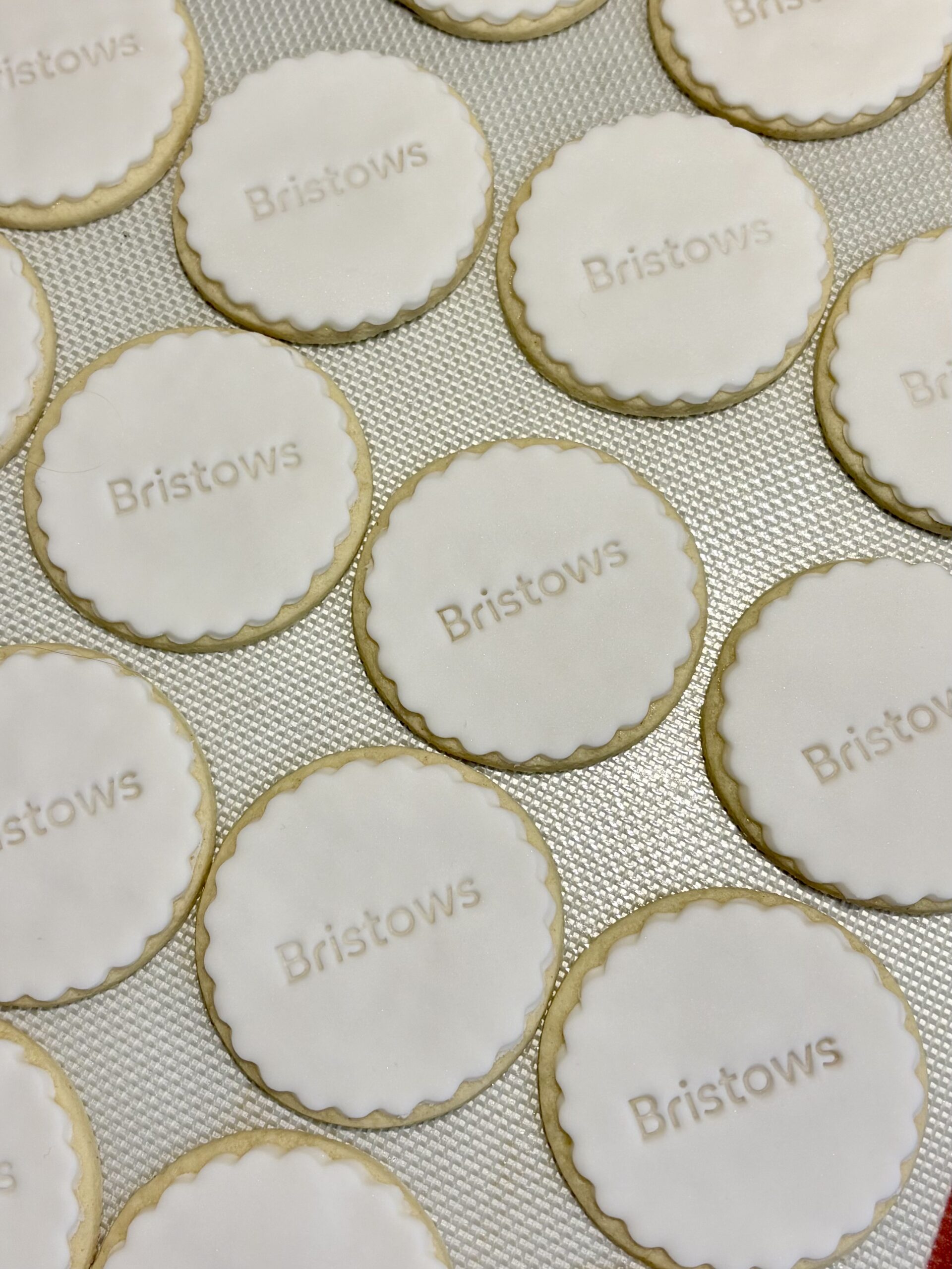 stamped logo biscuit for conference