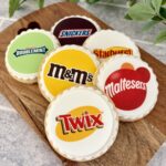 colourful edible printing logo biscuits